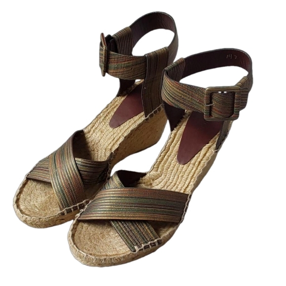 Vince Women\'s Stefania Multicolor Espadrille Wedge Sandals N5072 Size 9
